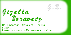 gizella moravetz business card